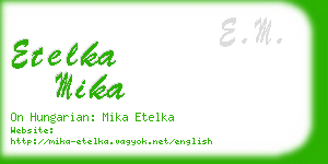 etelka mika business card